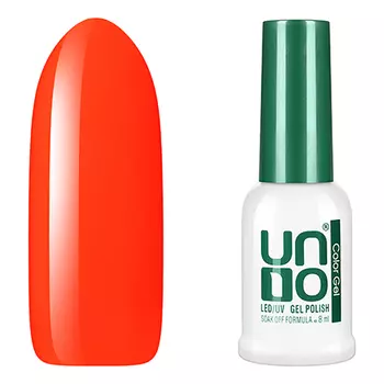 UNO, Гель-лак №170 Оранжевый неон, Orange Neon, 8 мл