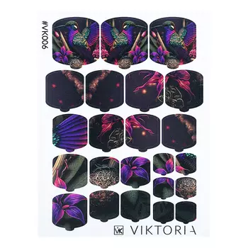 VIKTORIA, Плёнка для дизайна ногтей, №006