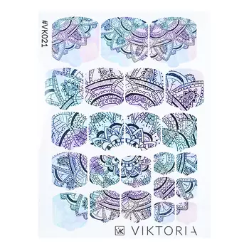 VIKTORIA, Плёнка для дизайна ногтей, №021