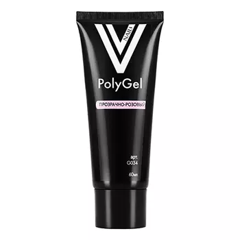 Vogue Nails, PolyGel, прозрачно-розовый, 60 мл