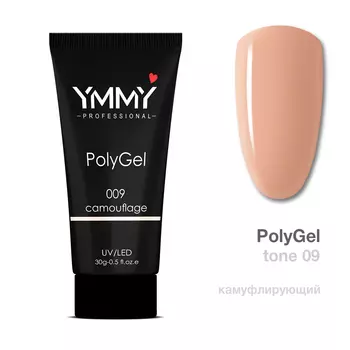 YMMY Professional, Полигель камуфлирующий №009, 30 г