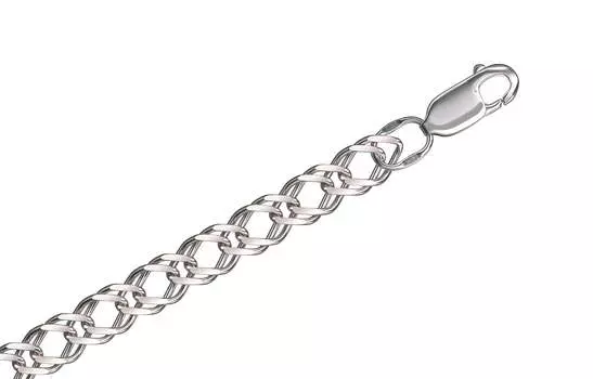 Браслет из платины Krastsvetmet, плетение Ромб двойной