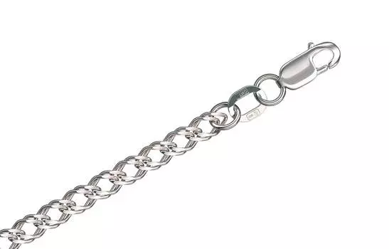 Браслет из платины Krastsvetmet, плетение Ромб двойной