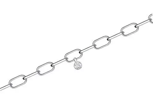 Браслет серебряный Delta с фианитами