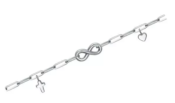 Браслет серебряный Delta с фианитом