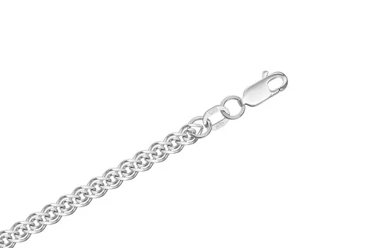 Браслет серебряный Krastsvetmet, плетение Нонна