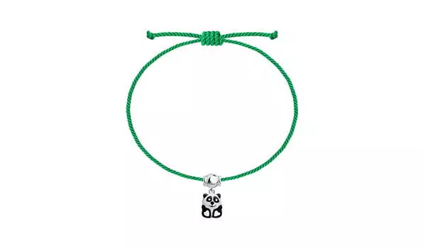 Браслет серебряный Sokolov «Панда» с эмалью