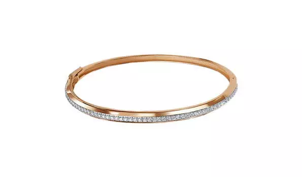 Браслет золотой Delta с фианитами