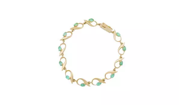 Браслет золотой Эльтон с изумрудами