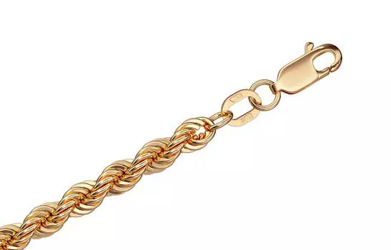 Браслет золотой Krastsvetmet, плетение Корда