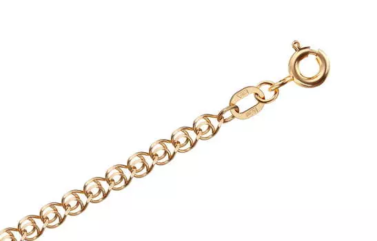 Браслет золотой Krastsvetmet, плетение Love