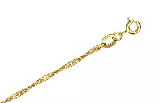 Браслет золотой Krastsvetmet, плетение Сингапур