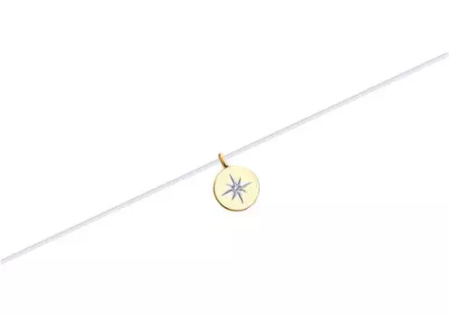 Браслет золотой SKLV с бриллиантом (синт.)