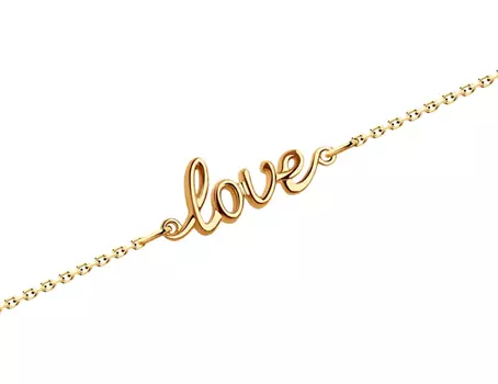 Браслет золотой Sokolov «Love»