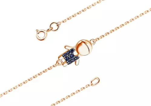 Браслет золотой Талант с фианитами