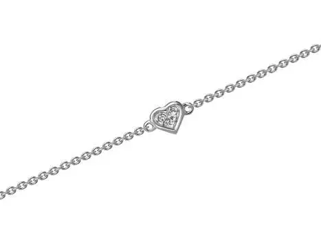 Браслет золотой Vesna «Сердце» с бриллиантами