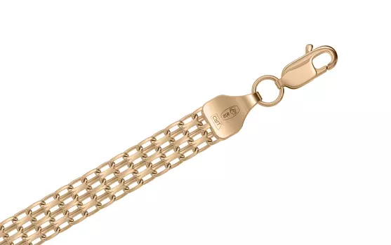 Цепь серебряная Krastsvetmet, плетение Бисмарк двойной