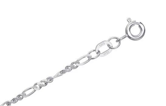 Цепь серебряная Krastsvetmet, плетение Фигаро 3+1