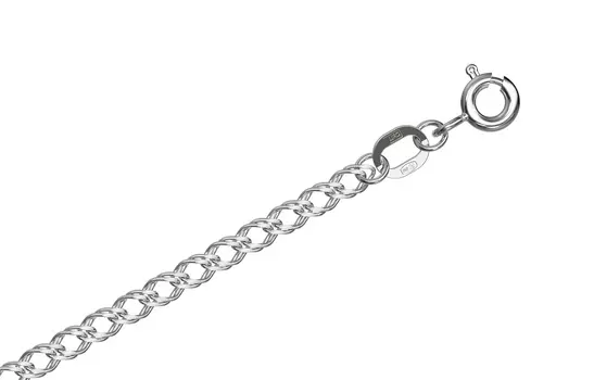 Цепь серебряная Krastsvetmet, плетение Ромб двойной