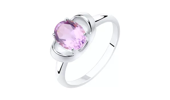 Кольцо серебряное Diamant с аметистом