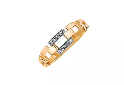 Кольцо золотое Corona с фианитами