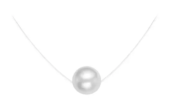 Колье на леске серебряное Delta с жемчугом
