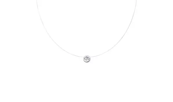 Колье на леске золотое Sokolov с фианитом