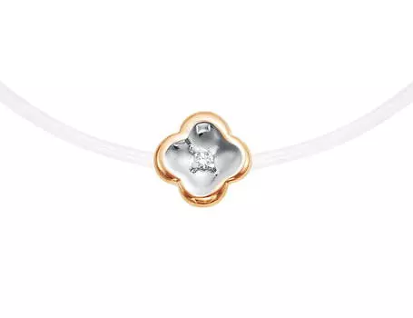 Колье на леске золотое Vesna с бриллиантом