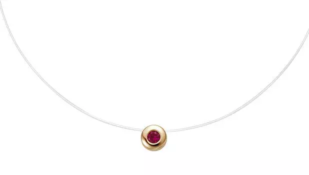 Колье на леске золотое Vesna с рубином