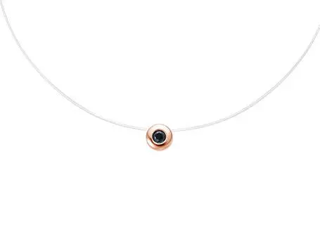 Колье на леске золотое Vesna с сапфиром