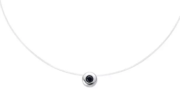 Колье на леске золотое Vesna с сапфиром