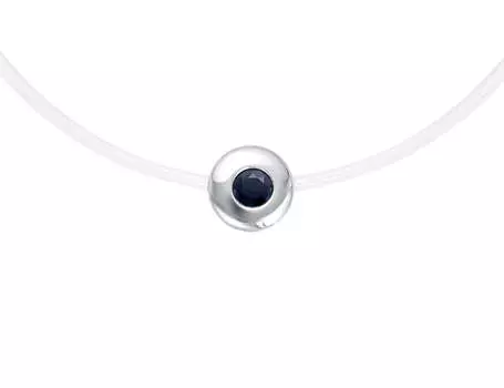 Колье на леске золотое Vesna с сапфиром