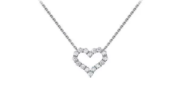 Колье серебряное Delta «Сердце» с фианитами