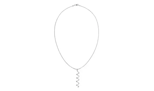 Колье серебряное Krastsvetmet с подвеской «Спираль»