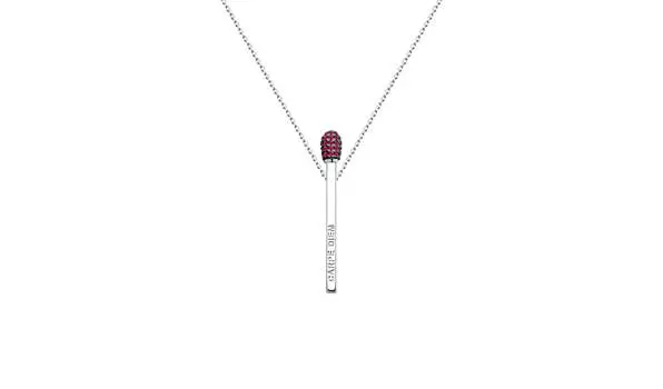 Колье серебряное Sokolov «Спичка» с корундом