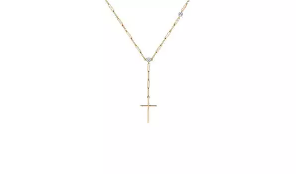 Колье золотое Delta с фианитами