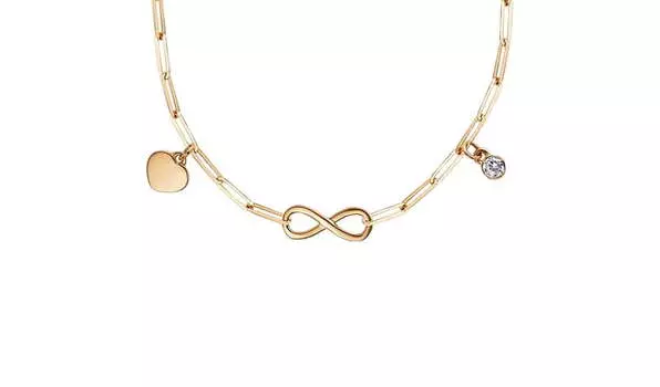 Колье золотое Delta с фианитами