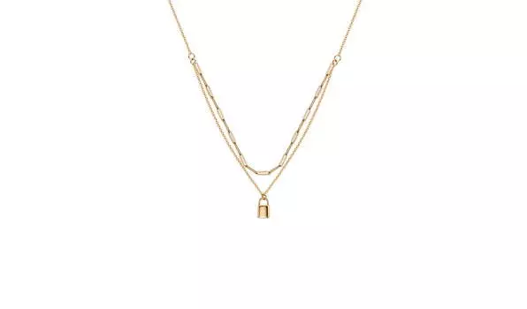 Колье золотое Delta «Замок» с фианитом