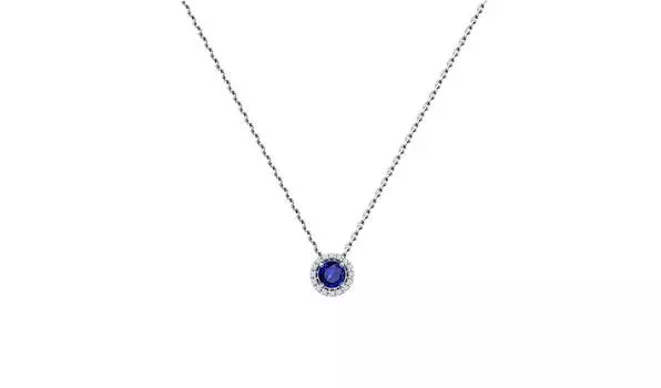 Колье золотое Sokolov с бриллиантами и сапфиром