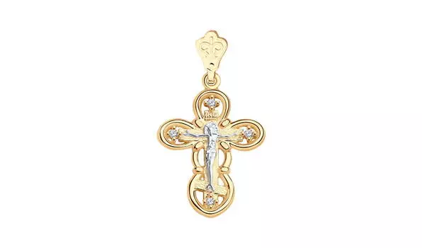 Крест серебряный Sokolov с фианитами