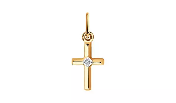 Крест золотой Sokolov с бриллиантом