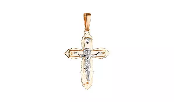Крест золотой Талант с фианитом