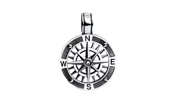 Подвеска-бегунок серебряная Sokolov «Компас»