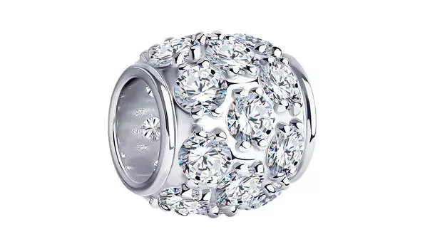 Подвеска-бегунок серебряная Sokolov с фианитами