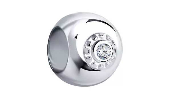 Подвеска-бегунок серебряная Sokolov с фианитами