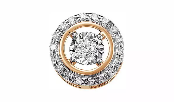 Подвеска-бегунок золотая Империал с бриллиантами