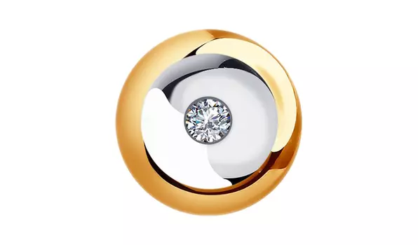 Подвеска-бегунок золотая Sokolov с бриллиантом