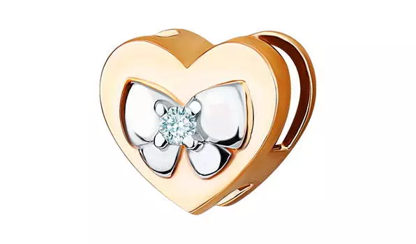 Подвеска-бегунок золотая Талант с фианитом