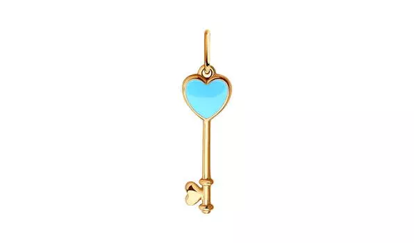 Подвеска золотая Sokolov «Ключ» с эмалью