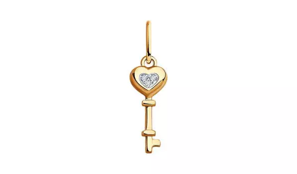 Подвеска золотая Sokolov «Ключ» с бриллиантами